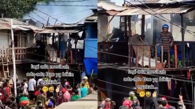 Bapak-bapak Kena Musibah Rumah Kebakaran, Aksi Warga Malah Bikin Ngakak