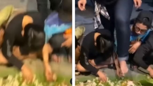 Viral Pria Sengaja Injak Nasi saat Makan Bersama, Aksinya Tuai Kecaman