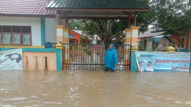 Banyak Fasilitas Sekolah di Aceh Timur Rusak Berat Diterjang Banjir