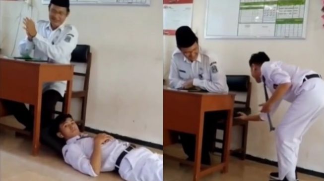 Siswa Ketahuan Tidur Pakai Bantalan Kursi Guru, Panik Dengar Tepuk Tangan