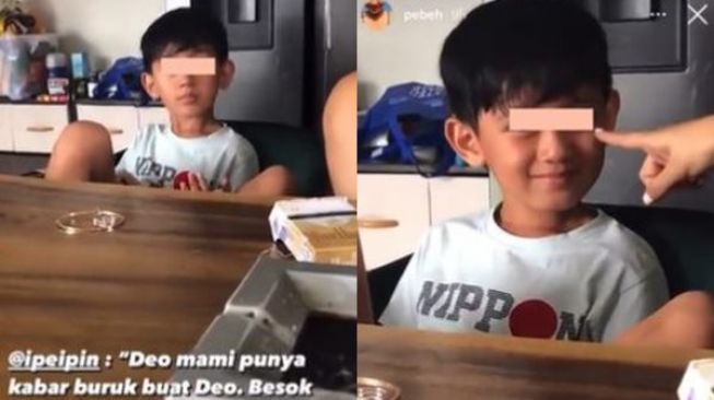 Bocah Dikabari Teman Cewek Sekelas Pindah, Ekspresi Senyum Tapi Nangis Getarkan Hati