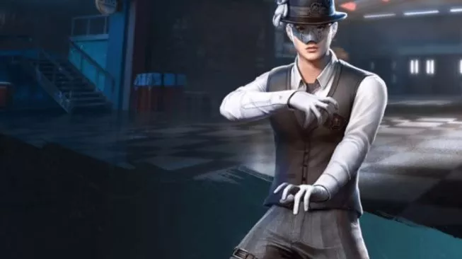 Karakter Andy PUBG Mobile siap melakukan drop strategis di lokasi loot prima untuk push rank