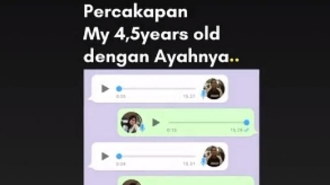 Bikin Gemas, Begini Obrolan Balita dan Ayah Lewat Voice Note saat Ibu Tidur