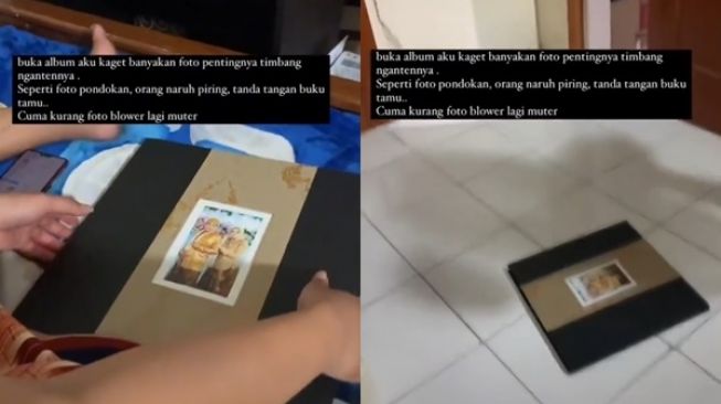 Pria Banting Album Foto Nikah Gegara Editan Latar Jadi Kocak (TikTok)