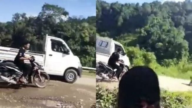 Pemotor Disemangati Cewek di Pinggir Jalan, Auto Salting Berujung Tragedi