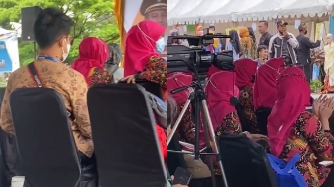 Jahit Baju Sendiri Demi ke Acara, Cewek Ini Malah Kembaran Sama Rombongan Ibu-ibu PKK (TikTok)