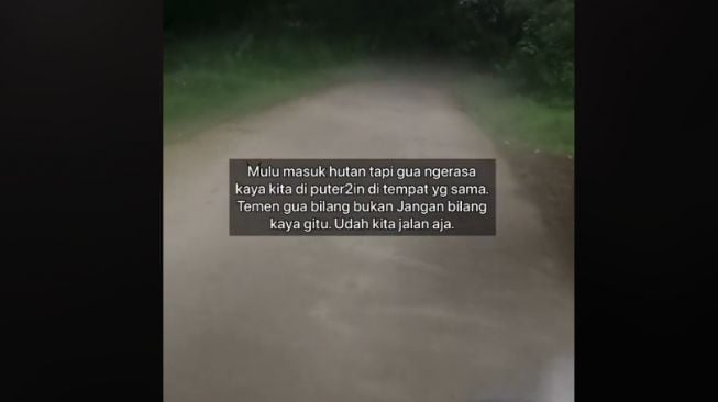 Pemotor tersesat di hutan dan bertemu bapak-bapak baik hati (TikTok)