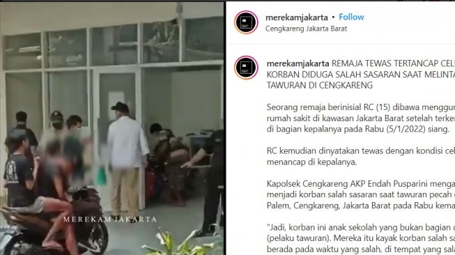 Pemotor paksa masuk ke ruang IGD gunakan motor (Instagram)