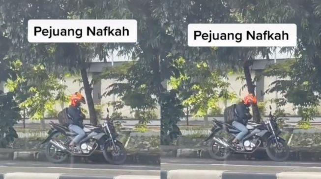 Video Pria Tidur di Atas Motor Tuai Pujian Warganet: Semangat Pencari Nafkah