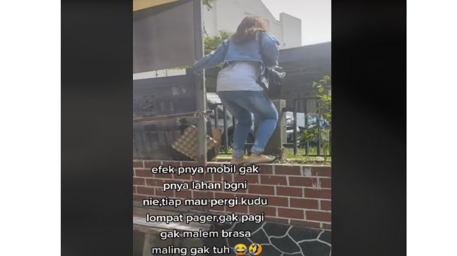 Woman climbs fence to retrieve car she owns (TikTok)