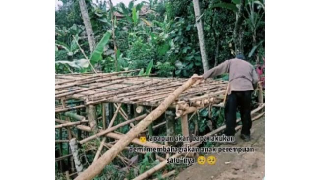 Bukti Cinta Ayah Bikin Sendiri Panggung Pernikahan Putrinya, Lokasinya Bukan Kaleng-Kaleng