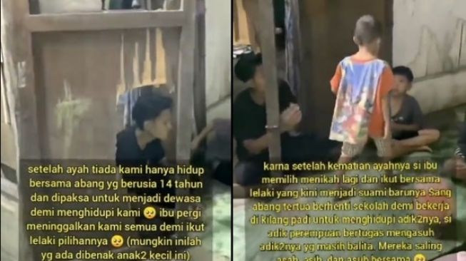 Kisah Pilu, Remaja Rawat Adik-adiknya Sendiri Usai Ayah Meninggal dan Ibu Menikah Lagi