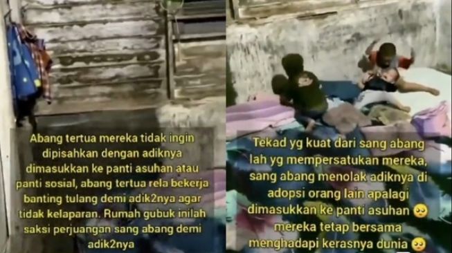 Kisah Pilu Remaja, Rawat Adik-adiknya Sendiri Usai Ayah Meninggal dan Ibu Menikah Lagi (Twitter/@handajani10)