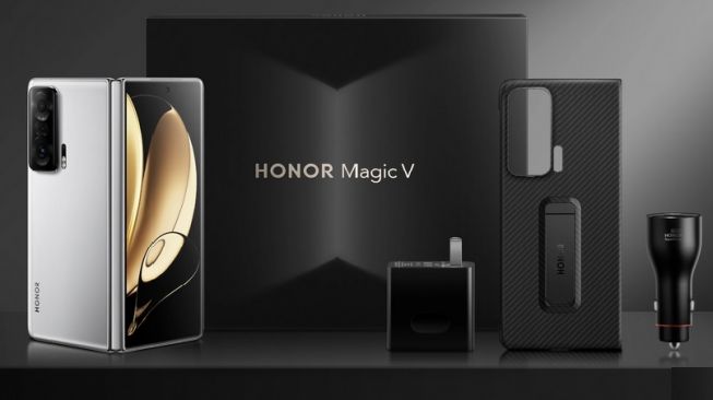 Ponsel lipat Magic Honor V yang ditenagai Snapdragon 8 Gen 1 diluncurkan di China pada Senin (10/1/2022). [Dok Honor China]