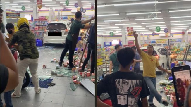 Viral Mobil Terobos Masuk Indomaret, Warganet: Definisi Drive Thru Sesungguhnya