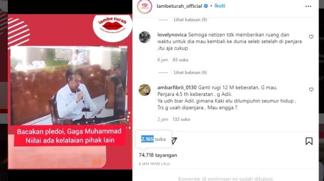 Bacakan Pleidoi, Gaga Muhammad Sebut Laura Anna juga Lalai, Warganet: Elu Dilumpuhin