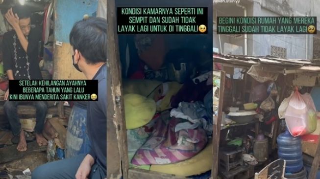 Ayah Meninggal dan Ibu Sakit Kanker, Kondisi Rumah Anak Ini Mengiris Hati (TikTok)