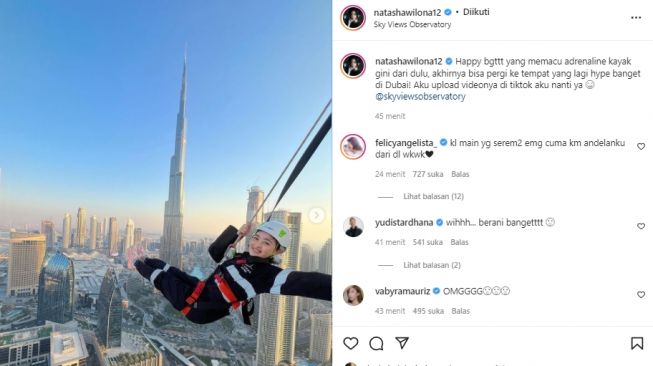 Keseruan Natasha Wilona liburan di Dubai (instagram.com)