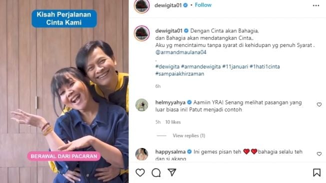 Potret Mesra Armand Maulana dan Dewi Gita  [Instagram/@dewigita01]