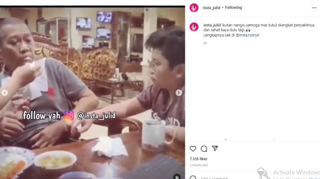 Kondisi terkini Tukul Arwana (instagram.com)