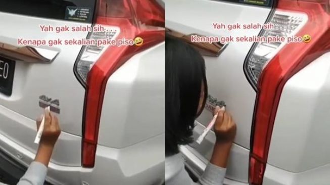 Gadis Corat-coret Mobil Pakai Spidol Malah Banjir Pujian: Sepantasnya Diberi Hadiah