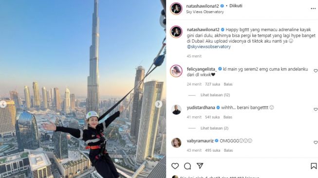 Keseruan Natasha Wilona liburan di Dubai (instagram.com)