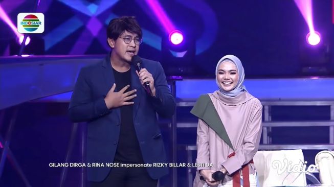 Gilang Dirga dan Rina Nose memerankan tokoh Rizky Billar dan Lesti Kejora. [Indosiar]