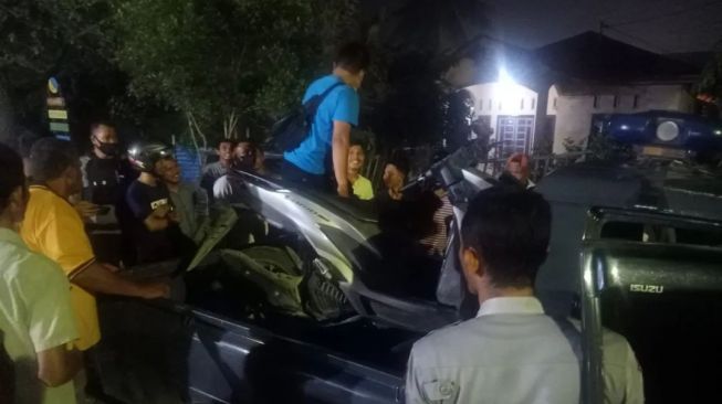 Personel Brimob Polda Sumut Amankan Pencuri Motor Saat Patroli Malam