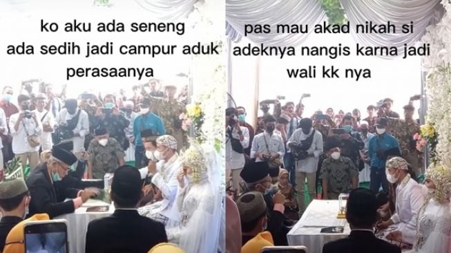 Belum Pernah Bertemu, Adik Kandung Langsung Jadi Wali Nikah Kakak saat Pertemuan Pertama (TikTok)