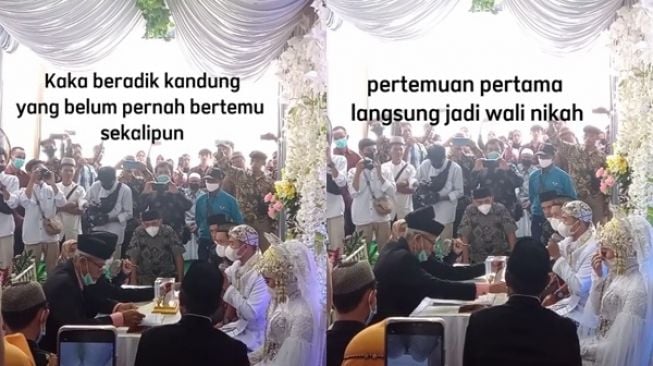 Viral Dua Bersaudara Belum Pernah Bertemu, saat Pertemuan Pertama, Sang Adik Jadi Wali Nikah