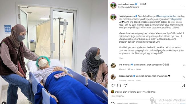 Hanung Bramantyo operasi saraf kejepit (instagram.com)