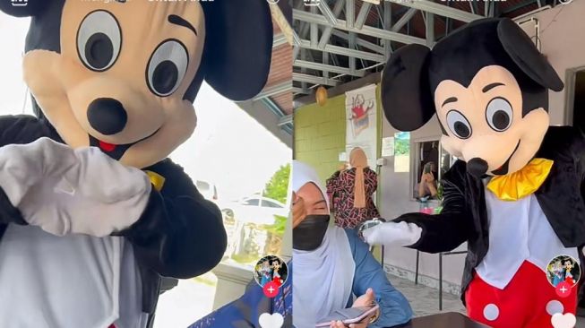 11 Bulan LDR, Lelaki Pakai Kostum Mickey Mouse untuk Kejutkan Istri