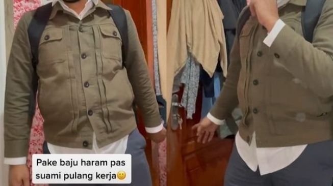 Reaksi Suami Lihat Istri Pakai Baju Haram Bikin Geli, Publik: Takut Banget Sumpah!