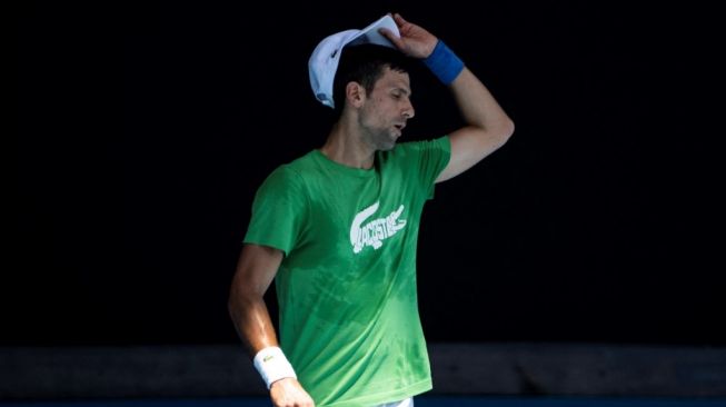 Petenis Serbia, Novak Djokovic. [MIKE FREY / AFP]