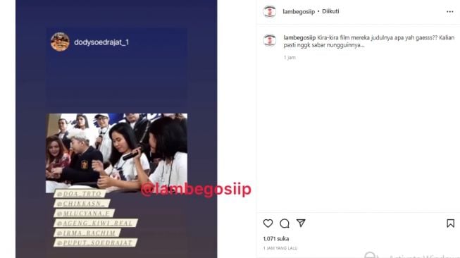 Mayang dan Chika dirumorkan bakal main film (instagram.com)