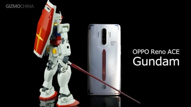 Oppo Reno Ace Gundam. [YouTube/Gizmochina]