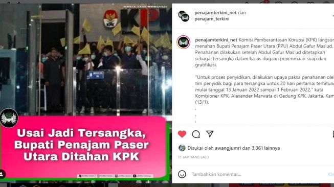 Usai Jadi Tersangka, Warganet Ramai Mencecar Abdul Gafur Mas'ud di Media Massa: Terimakasih #KPK