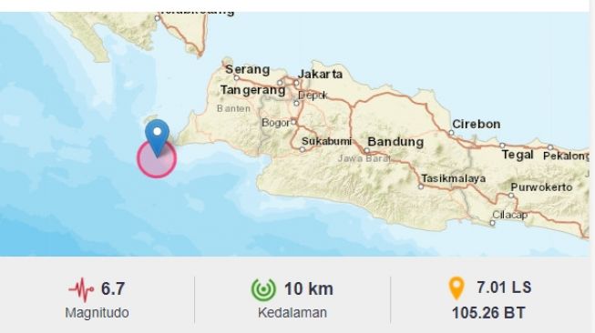 Gempa Banten 6,7 SR Sore Ini Terasa Sampai Bogor dan Jakarta