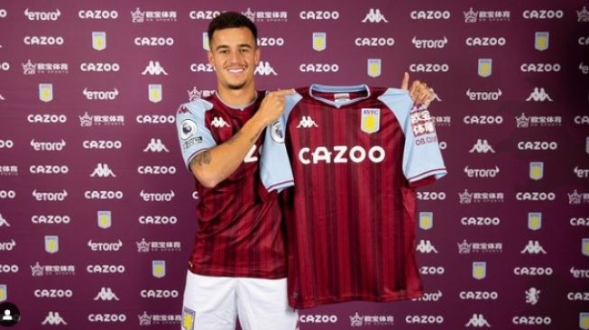 Philippe Coutinho resmi gabung Aston Villa. (Instagram/avfcofficial)