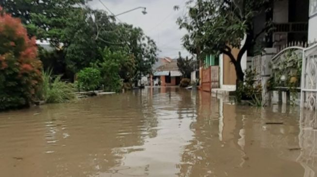 Diguyur Hujan Sepanjang Siang, Sejumlah Kawasan di Bekasi Tergenang Air