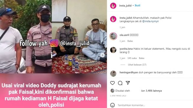 Unggahan soal ayah Bibi Ardiansyah, Faisal [Instagram/@@insta_julid]