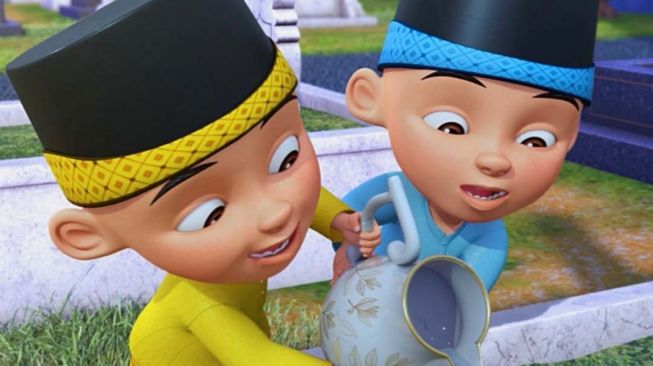 Tim produksi Upin dan Ipin memberi klarifikasi soal kabar cerita animasi anak-anak ini diangkat dari kisah nyata. [Instagram]