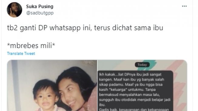 Anak Ganti Profil dengan Potret Masa Kecil, Sang Ibu Chat Tiba-tiba Bikin Mewek