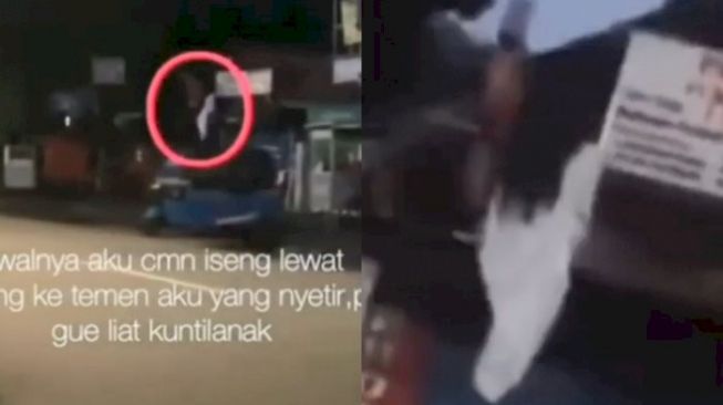 Viral, Video Penampakan Diduga Kuntilanak Duduk di Atas Atap