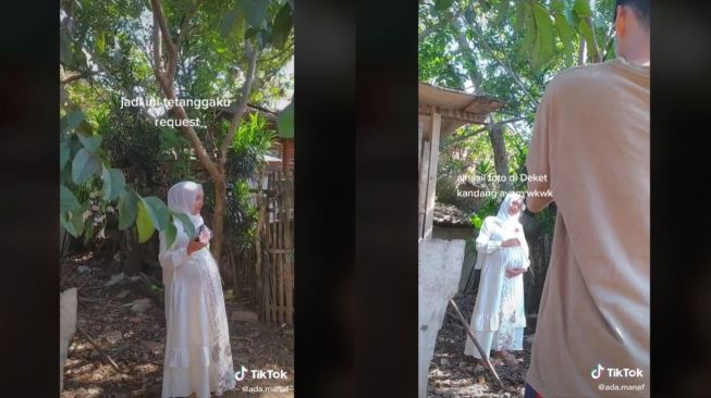 Viral Pemotretan Kehamilan di Samping Kandang Ayam (tiktok.com/ada.manaf)