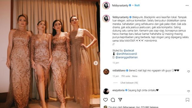 Enzy Storia, Jessica Mila, Febby Rastanty dan Yuki Kato (instagram.com)