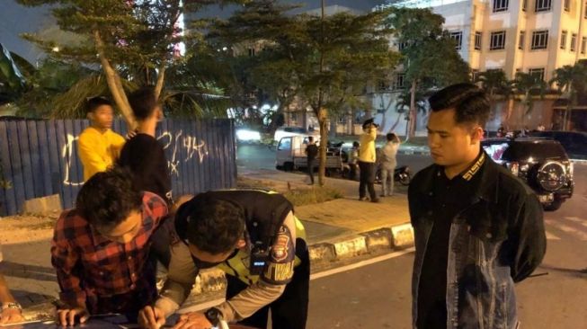 Puluhan Motor yang Beraksi Balap Liar di Batam Terjaring Razia