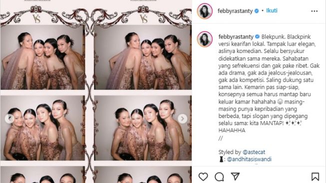 Enzy Storia, Jessica Mila, Febby Rastanty dan Yuki Kato (instagram.com)