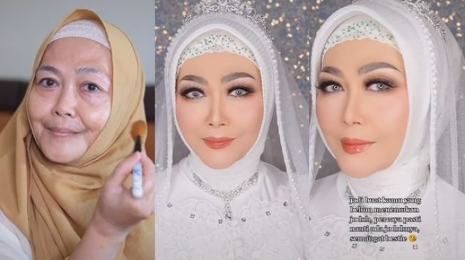 Viral Wanita Menikah Umur 59 Tahun, Hasil Make Up Jadi Sorotan (TikTok)