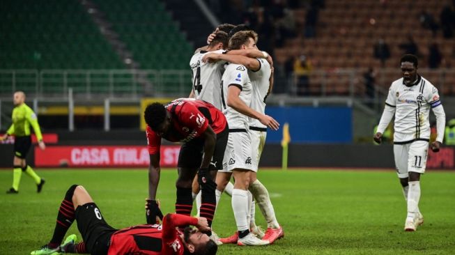 Dipermalukan Spezia 2-1, Milan Gagal Gusur Inter Dari Puncak Klasemen